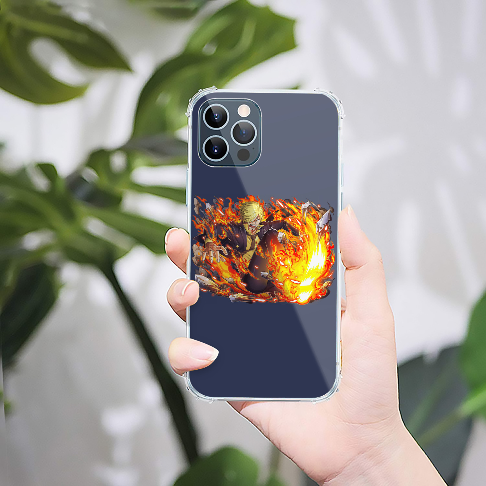 （画像用） ワンピース サンジ ONE PIECE Sanji 【iPhone 12シリーズ対応】透明スマホケース（クリアソフトケース）